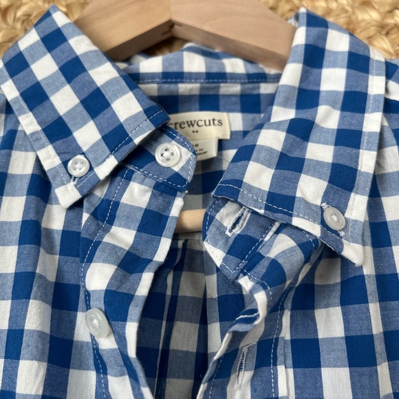J Crew crewcuts blue check boys button down shirt - Picture 3 of 7